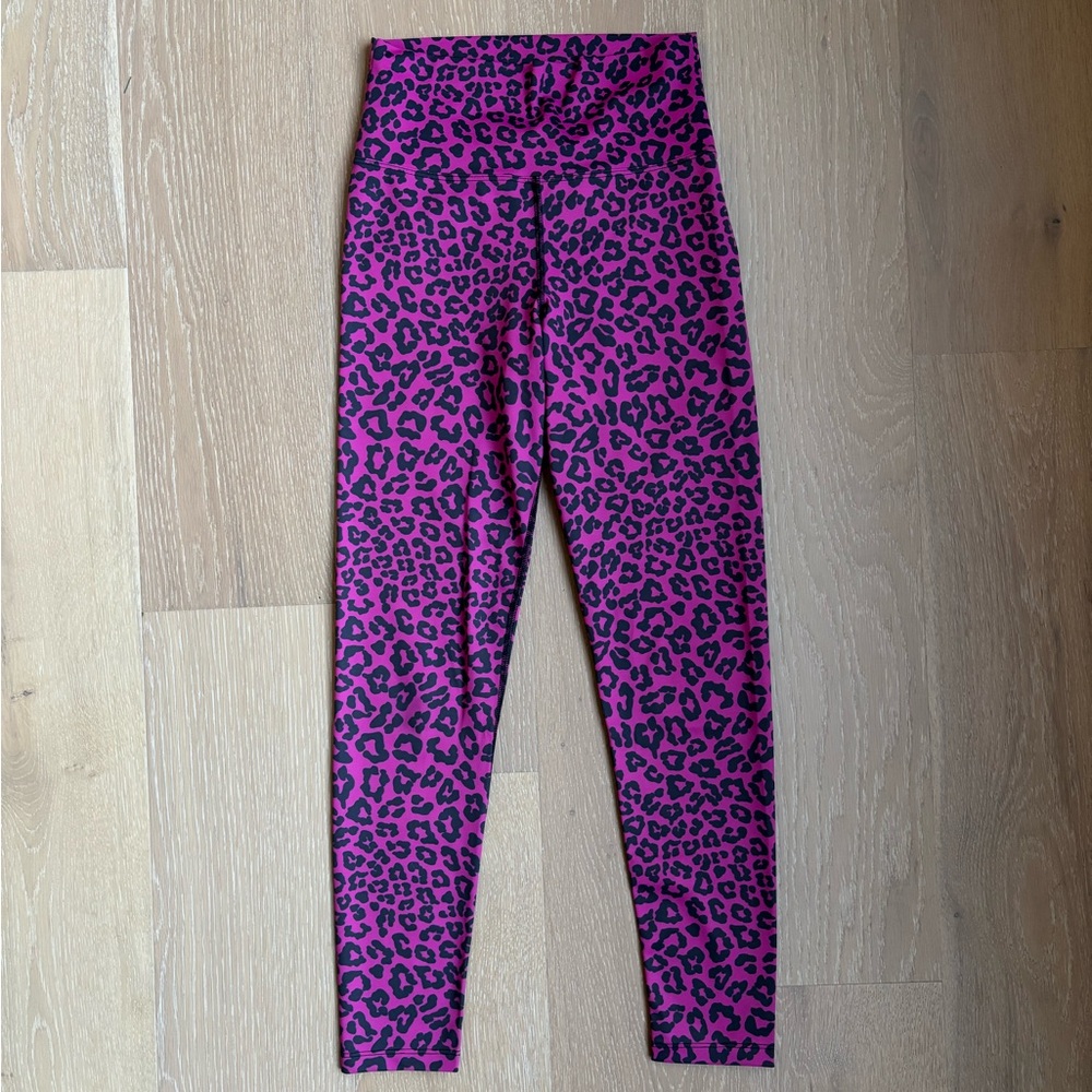 Beach Riot Pink and Black Leopard women Leggings